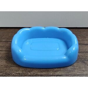 Blue Toy Dog or Cat Bed Dollhouse Furniture Z21